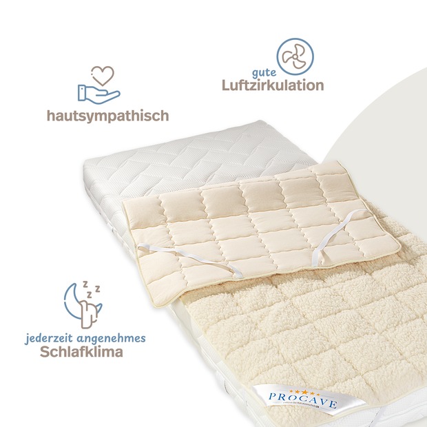 Matratzenschoner NATUR Lammflor