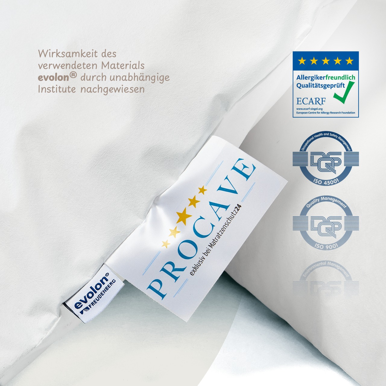 Allergiker Bettdeckenbezug ALLERGENA aus Evolon - Anti Milben Encasing
