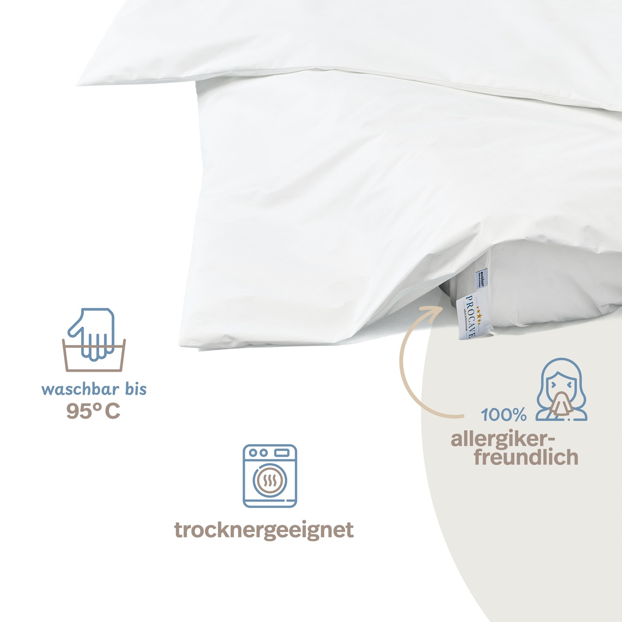 Allergiker Bettdeckenbezug ALLERGENA aus Evolon - Anti Milben Encasing