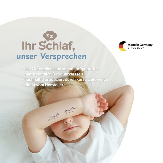 Matratzenauflage verstepptes Lyocell-Doppeltuch mit 4 Eckgummis