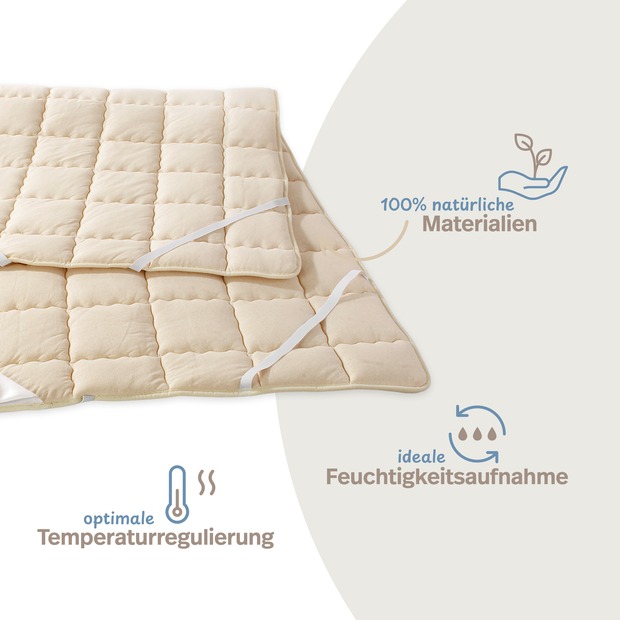 Matratzenschoner NATUR Schurwolle