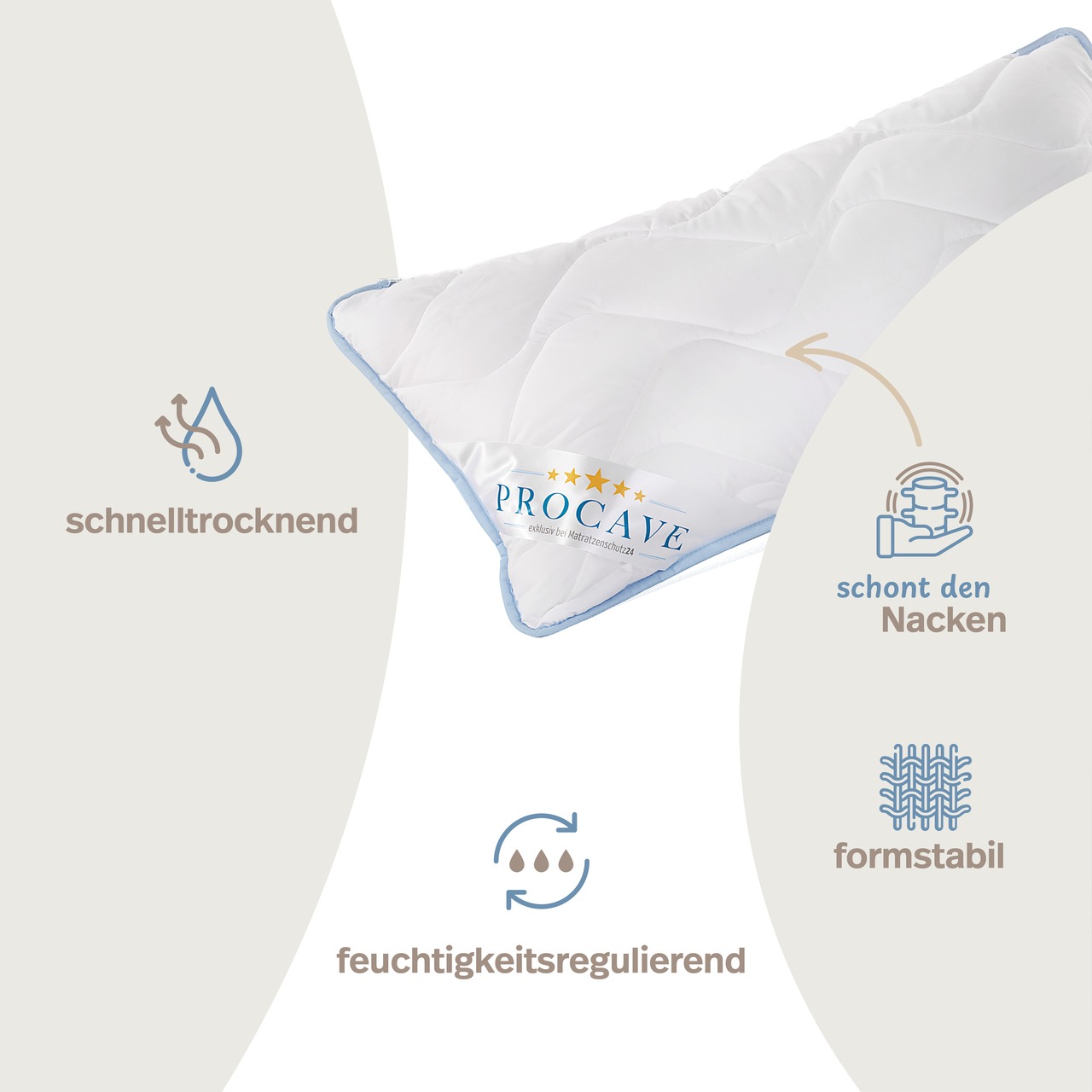 Nackenstützkissen GELSCHAUM mit TopCool Kissenbezug