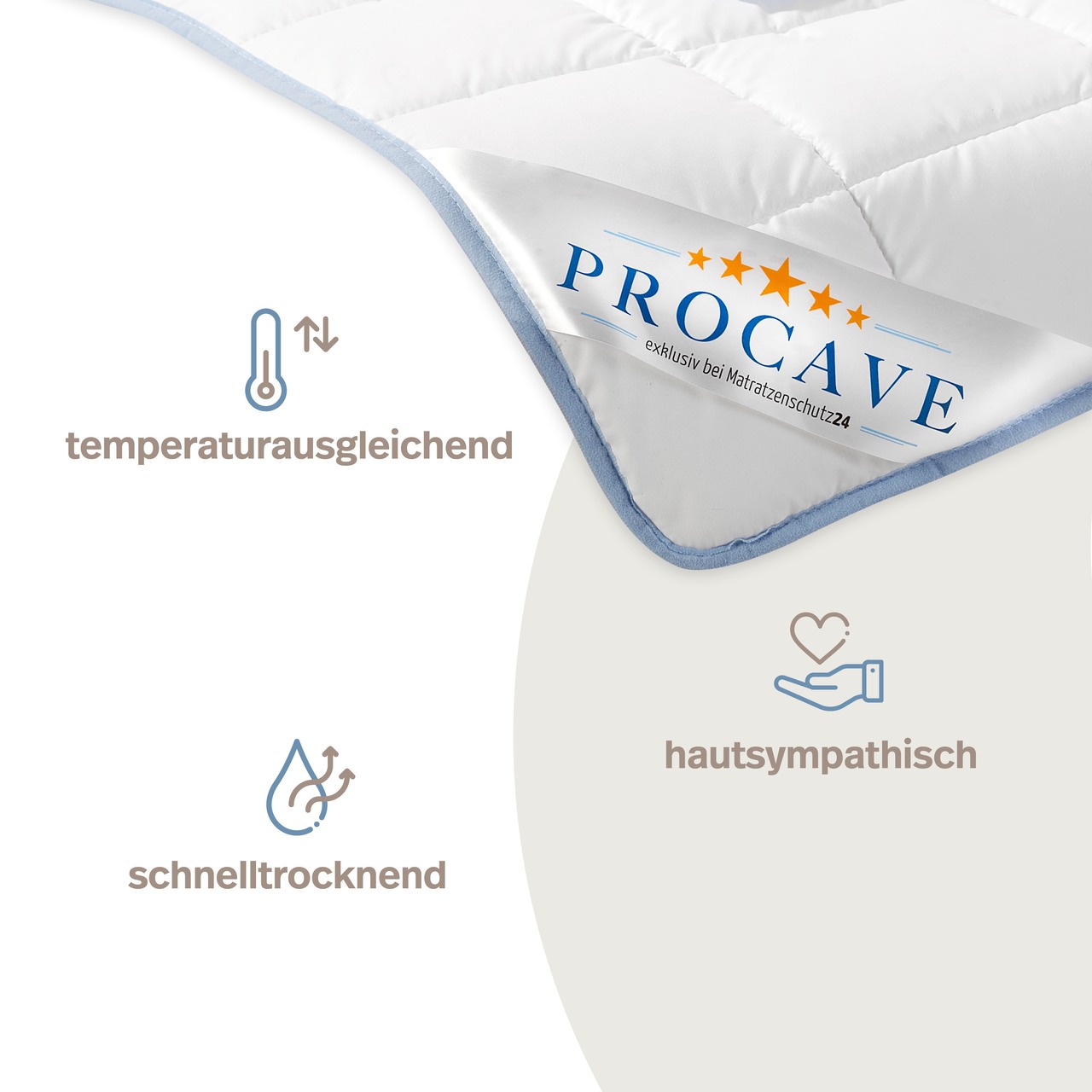 TopCool kochfeste Qualitäts-Sommerbettdecke