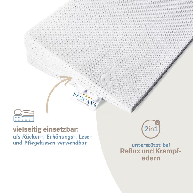 Bettkeil mit Bezug aus Silver Protect-Doppeltuch
