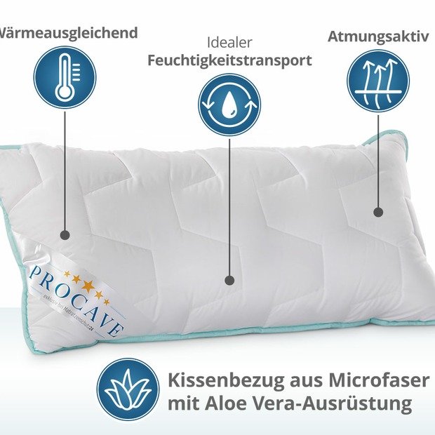 Nackenstützkissen Memory mit AloeVera Kissenbezug