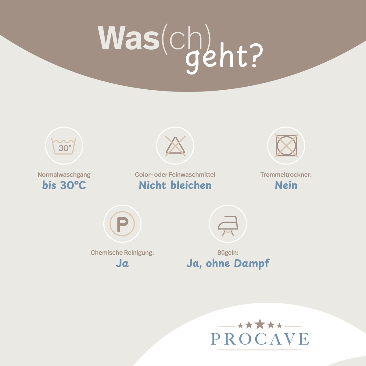 PROCAVE unversteppter Matratzenbezug in Pink &mdash; Pflegesymbole: Normalwaschgang 30 &deg;C, kein Trockner, B&uuml;geln m&ouml;glich, chemische Reinigung m&ouml;glich