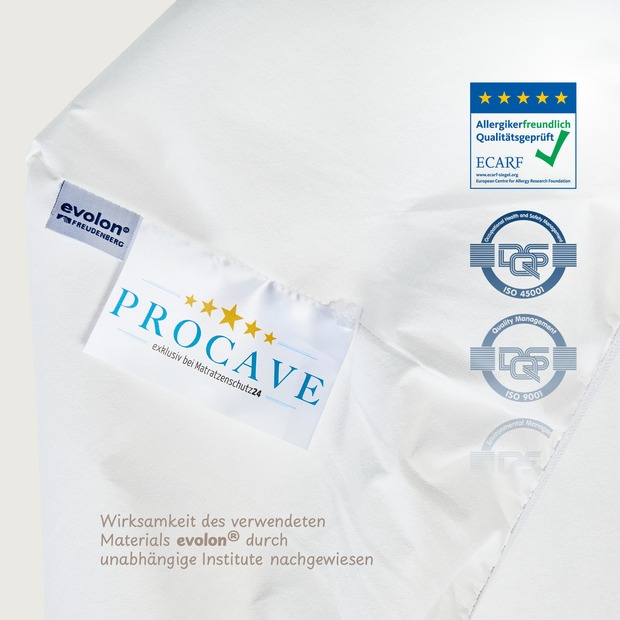 Allergiker Spannbettlaken ALLERGENA aus Evolon - Anti Milben Encasing