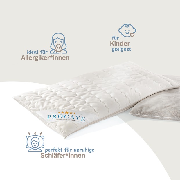 Dinkelkissen mit waschbarem Bezug aus Baumwolle
