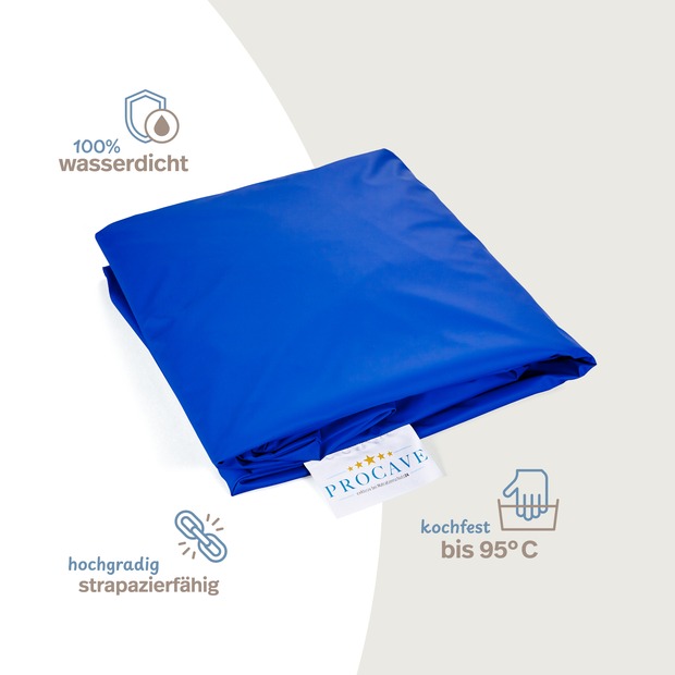 wasserdichtes Spannbettlaken abwischbar blau