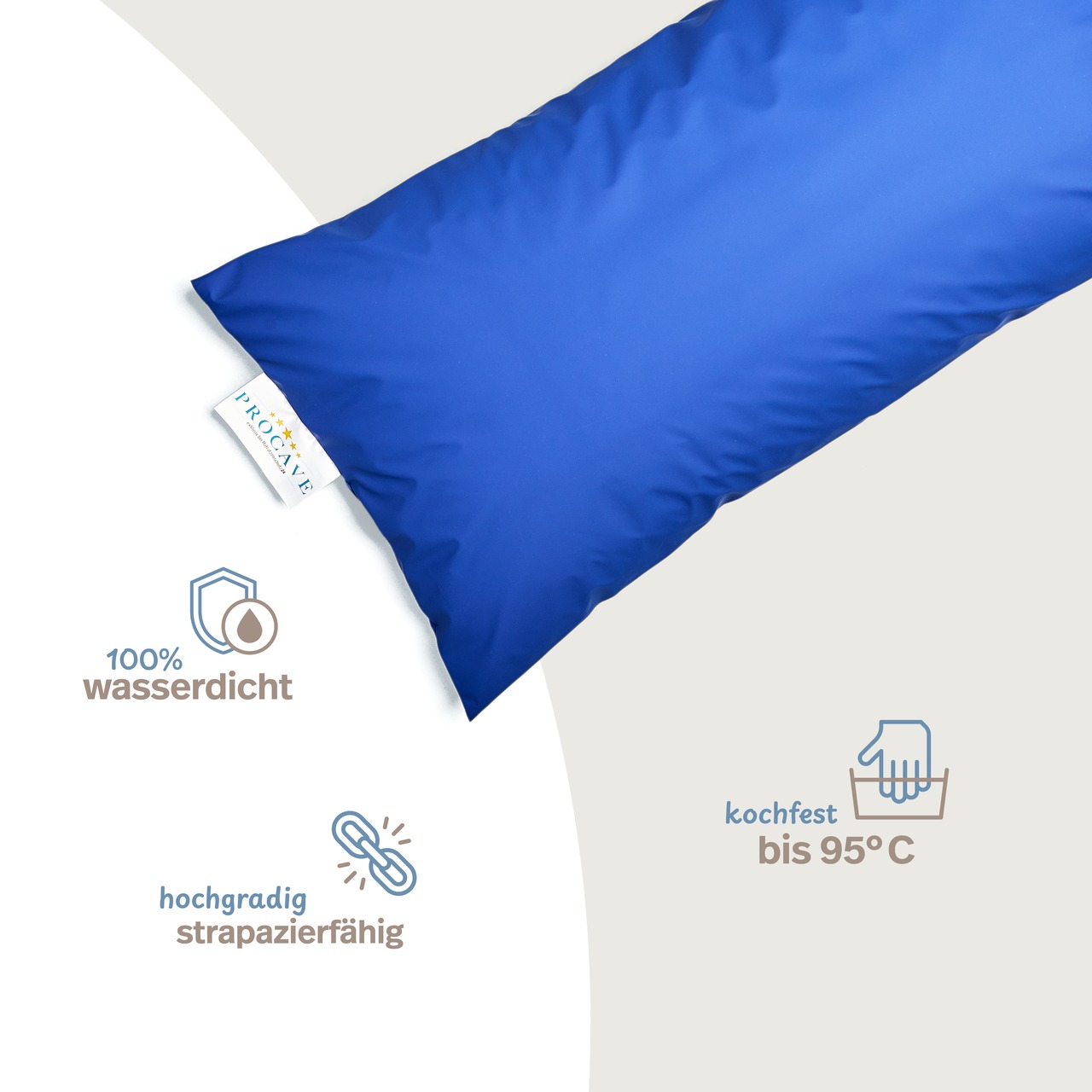 wasserdichter Kissenbezug abwischbar in blau