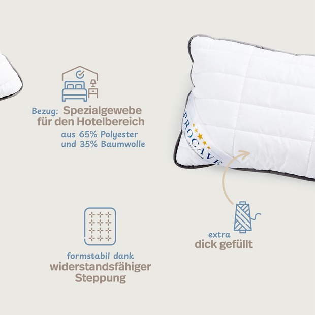 OBJEKT Kopfkissen kochfest in Hotel-Qualität